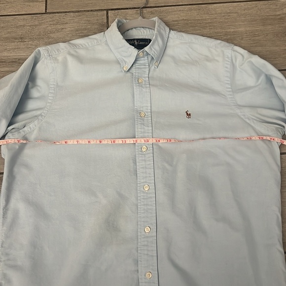 Polo Ralph Lauren Blue Oxford Button Down Cotton Shirt Size 16-34 - Picture 7 of 8